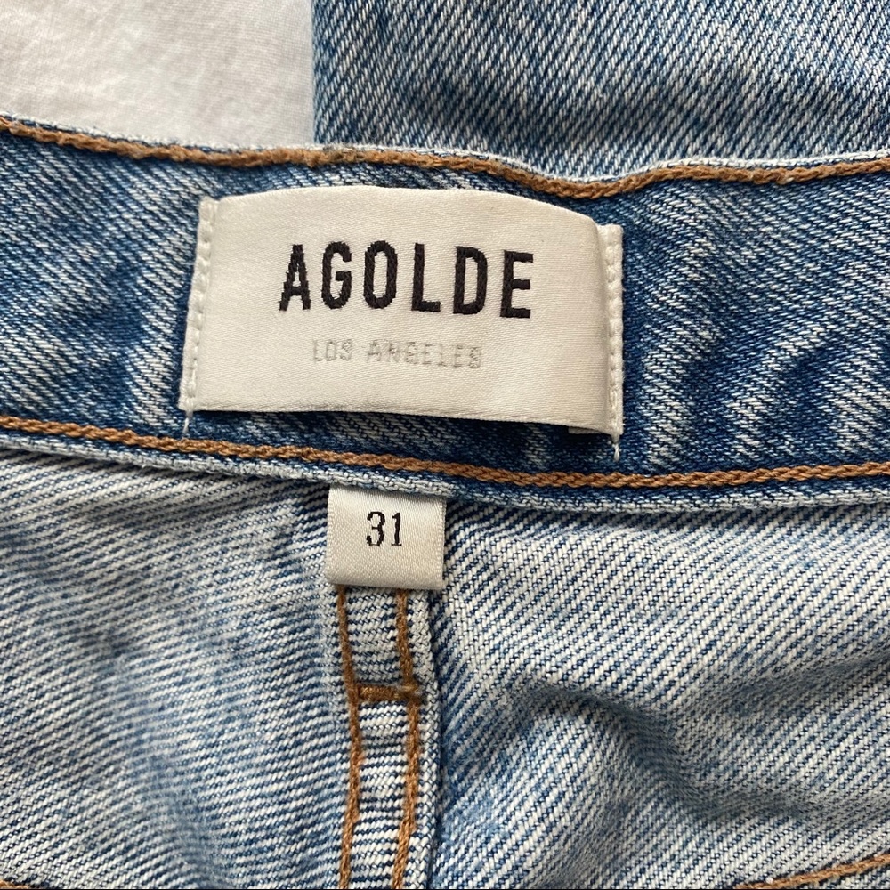 Agolde Riley High Rise Straight Crop Jeans - Picture 6 of 7